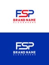 FSP letters logo design vector template, Creative Letter FSP logo designs