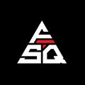 FSQ triangle letter logo design with triangle shape. FSQ triangle logo design monogram. FSQ triangle vector logo template with red Royalty Free Stock Photo