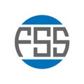 FSS letter logo design on white background. FSS creative initials circle logo concept. FSS letter design Royalty Free Stock Photo