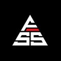 FSS triangle letter logo design with triangle shape. FSS triangle logo design monogram. FSS triangle vector logo template with red Royalty Free Stock Photo