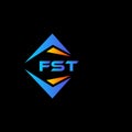 FST abstract technology logo design on Black background. FST creative initials letter logo concept Royalty Free Stock Photo