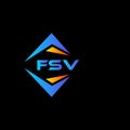 FSV abstract technology logo design on Black background. FSV creative initials letter logo concept