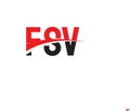 FSV Letter Initial Logo Design Vector Illustration
