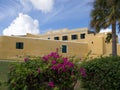 Ft. Christiansted with Flowers in the Foreground Royalty Free Stock Photo