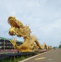 501.9 ft LONG GIANT DRAGON STATUE SYMBOL OF GLORY, PROTECTION OF PROSPERITY and BRINGER OF LUCK. Royalty Free Stock Photo