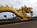 501.9 ft LONG GIANT DRAGON STATUE SYMBOL OF GLORY, PROTECTION OF PROSPERITY and BRINGER OF LUCK. Royalty Free Stock Photo