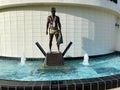 The exterior of the Navy SEAL Museum building with the frogmen statue in Ft. Pierce, Florida