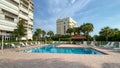 A condominium swimming pool area in Florida