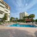 A condominium swimming pool area in Florida