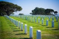 Ft. Rosecrans National Cemetary in San Diego Royalty Free Stock Photo