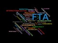 FTA - word cloud wordcloud - terms from the globalization, economy and policy environment