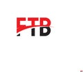 FTB Letter Initial Logo Design Vector Illustration Royalty Free Stock Photo