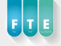 FTE - Full Time Equivalent acronym Royalty Free Stock Photo