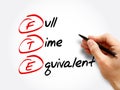 FTE - Full Time Equivalent acronym Royalty Free Stock Photo