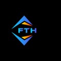 FTH abstract technology logo design on Black background. FTH creative initials letter logo concept Royalty Free Stock Photo