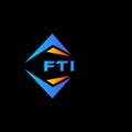 FTI abstract technology logo design on Black background. FTI creative initials letter logo concept Royalty Free Stock Photo