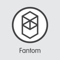 FTM - Fantom. The Market Logo of Money or Market Emblem. Royalty Free Stock Photo
