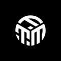 FTM letter logo design on black background. FTM creative initials letter logo concept. FTM letter design Royalty Free Stock Photo