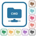 FTP change working directory simple icons Royalty Free Stock Photo