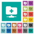 FTP create folder square flat multi colored icons Royalty Free Stock Photo
