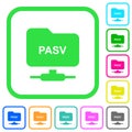 FTP enter passive mode vivid colored flat icons