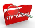 Ftp File Transfer Transferring Data 3d Rendering Royalty Free Stock Photo