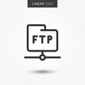 FTP folder icon vector illustration