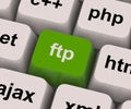 Ftp Key Shows File Transfer Protocol Royalty Free Stock Photo