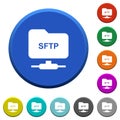 FTP over SSH beveled buttons Royalty Free Stock Photo