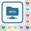 FTP retrieve file simple icons Royalty Free Stock Photo
