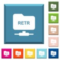 FTP retrieve file white icons on edged square buttons