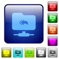 FTP root directory color square buttons Royalty Free Stock Photo