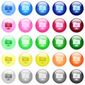 FTP sort descending icons in color glossy buttons Royalty Free Stock Photo