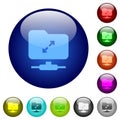 FTP uncompress color glass buttons Royalty Free Stock Photo