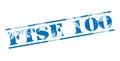 Ftse 100 blue stamp Royalty Free Stock Photo