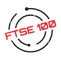 Ftse 100 rubber stamp Royalty Free Stock Photo