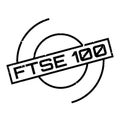 Ftse 100 rubber stamp Royalty Free Stock Photo