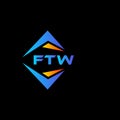 FTW abstract technology logo design on Black background. FTW creative initials letter logo concept Royalty Free Stock Photo