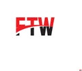 FTW Letter Initial Logo Design Vector Illustration