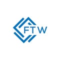 FTW letter logo design on white background. FTW creative circle letter logo . FTW letter design