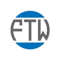 FTW letter logo design on white background. FTW creative initials circle logo concept. FTW letter design