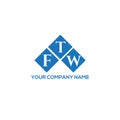 FTW letter logo design on white background. FTW creative initials letter logo concept. FTW letter design