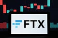 FTX editorial. Illustrative photo for news about FTX - a cryptocurrency exchange