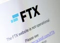 FTX exchange website Royalty Free Stock Photo