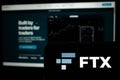 FTX logo in front of the FTX website