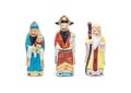 Fu Lu Shou Fu Lu Shou. tree gods of the chainese on white back Royalty Free Stock Photo