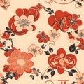 Fu and Shou Harmony with seamless pattern