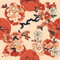 Fu and Shou Harmony with seamless pattern