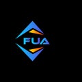 FUA abstract technology logo design on Black background. FUA creative initials letter logo concept Royalty Free Stock Photo