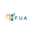 FUA credit repair accounting logo design on white background. FUA creative initials Growth graph letter logo concept. FUA business Royalty Free Stock Photo